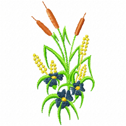 Flowers And Tree Embroidery Design 10